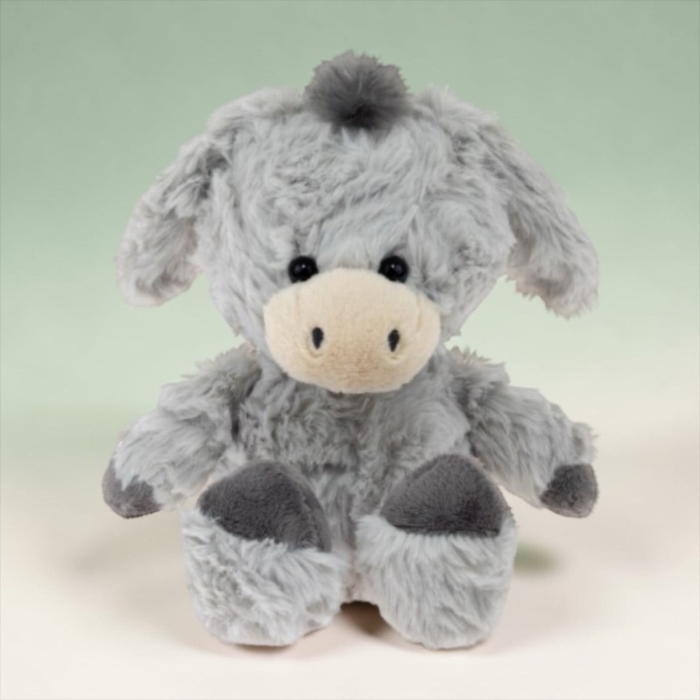 Grey Plush Donkey‎ Stuffed Animal - Soft Grey & Cream NWT